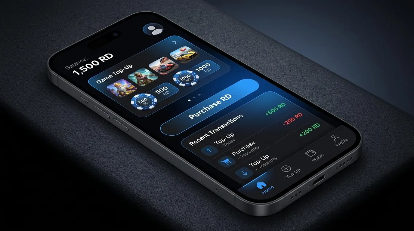 Interface top up game royal dream di RD Chip Store Utama